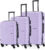 Stony Brook By Nasher Miles Crescent Hard-Sided Polypropylene Set Of 3 Pastel Purple Trolley Bag(55,65&75Cm) Cabin & Check-In Set 4 Wheels – 28 Inch