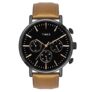 TIMEX Analog Watch for Man with Black Round Dial & Tan Leather Strap Band Water Resistant Men’s Wrist Watches – TWEG20006