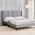 Home Centre | Helios Bravo Aden Upholstered King Size Bed Without Storage | Engineered Wood | Grey | 1 Year Warranty