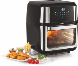 Glen SA 3046 DSS Family Rotisserie Oven, 1800W, 10 Preset Menu, Electric Toaster Oven, Digital Display, Bake, Roast, Toast, Defrost, Black Air Fryer(12 L)