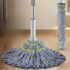 Dark Magister Wall Mounted Mop And Broom Holder With Adjustable Clips And Hooks For Round Rods Space Aluminium Base (3 Slot (40 Cm))
