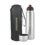 Signoraware Bullet Stainless Steel Vaccum Insulated Isi Certified Cola Bottle With Protective Cover | Airtight & Leakproof | Hot & Cold For Hours | Durable Flask For Outdoor Use ( 1Ltr | Steel )