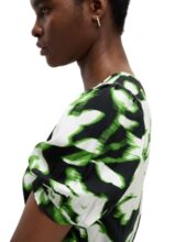 Marks & Spencer Printed Puff Sleeve Blouse Multicolour