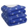 Bumpers Baby Fleece Blanket | Soft, Lightweight Newborn/Infants Swaddle Wrap | Baby Shower Gift | 0-12 Months Unisex Baby A/C Blanket With Star Print, 100 * 75Cm, Royal Blue, Pack Of 2
