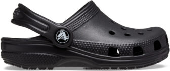 CROCS Boys & Girls Sling Back Clogs(Black , 7-8 Years)