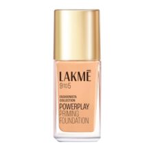 Lakme 9To5 Primer + Matte Perfect Cover Foundation, W120 Warm Crème, 25 Ml