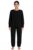 KOTTY Women’s Coral Fabric Zinc Black Winter set (Black,XL)-KTTWINTERSET165XL