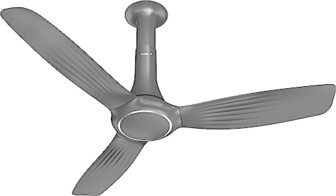 Havells 1200mm Inox BLDC Motor Ceiling Fan | Remote Controlled, High Air Delivery Fan | 5 Star Rated, Upto 60% Energy Saving, 2 Year Warranty | (Pack of 1, Slate), Silver