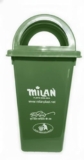 Milan Plastic Garbage Dustbin With Dome Lid 80 Litre Black
