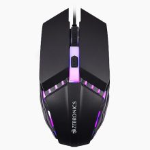 Zebronics Phero Wired Gaming Mouse With Up To 1600 Dpi, Rainbow Led Lights, Dpi Switch, High Precision, Plug & Play, 4 Buttons