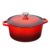 Amazon Basics Enameled Cast Iron Round Dutch Oven Pot with Lid and Dual Handles | Biryani Pot | Iron Kadhai with Lid | Corrosion Proof | Rust Resistant | Non-Stick Large Cooking Pot | 4.5 Litres (Red)