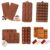 Clazkit Flexible and Reusable Silicone Alphabet, Smiley, Cadbury, Mini Heart, Chocolate Bar and Zigzag Chocolate Molds for Making Chocolate/Candy, Jelly, Cake Decoration – Pack of 6