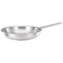 Amazon Brand – Solimo Triply Stainless Steel Frypan – 24 Cm | 2.5 Mm Thick Base | Even Heating | Induction & Gas Compatible | Scratch Resistant | Heavy Bottom | Non-Toxic Cookware