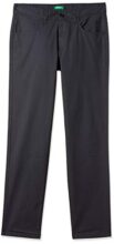 UNITED COLORS OF BENETTON Boy’s Slim Mid Rise Casual Pants (4WB11ECOMI_Grey_6 9 Months)