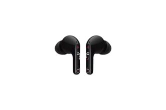 Lg Tone Free Hbs-Fn5U True Wireless Bluetooth Earbuds -Uvnano 99.9% Bacteria Free, Prestigious British Meridian Sound, Dual Microphones, Ipx4 Water Resistance, Total 18 Hours Battery Life(Black)