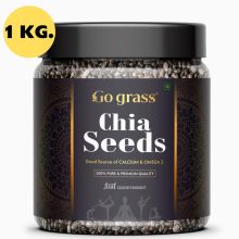 GO GRASS Chia Seed, Gluten Free, Vegan, Raw, Keto Friendly Chia Seeds(1000 g)