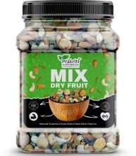 Prakriti Naturals Mix Dry Fruit | Panchmeva | 1Kg | Jar | Almonds, Cashews, Raisins, Dry Dates, Pistachios, Figs, Assorted Nuts(1000 G)