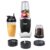Balzano Bullet Mixer Grinder 500W, 3 Jars, 2 Blades, 3 Lids, Smoothies and Juices, Nutri Blender for Kitchen, Portable Blender, Smoothie Maker, Italian Design, Made in India, Black