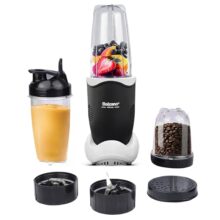 Balzano Bullet Mixer Grinder 500W, 3 Jars, 2 Blades, 3 Lids, Smoothies and Juices, Nutri Blender for Kitchen, Portable Blender, Smoothie Maker, Italian Design, Made in India, Black
