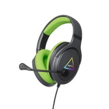 Amazon Basics 7.1 Usb Gaming Wired Over Ear Headphones With Mic | Virtual Surround Sound | 50Mm Driver | Rgb Leds (Black – Green)