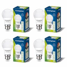 Crompton Dyna Ray LED Bulb | 5W | Cool Day Light | B22 Base | 180 Degree Coverage | 4kV Surge Protection | 440V High Voltage Protection | Pack of 4