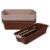 Heart Home Pack Of 6 Storage Basket | Storage Organizer For Refrigerator-Vegetables-Stationery | Multipurpose Cabinet Shelf Rack | Storage Box For Kitchen | Jawa-3 | Large | Peach & Brown