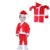 Desi Andaaz Santa Clause Christmas Costume For Boys & Girls, Santa Costume with Cap and Bag-Red & White(6-12M)