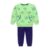LuvLap Baby Boys Full Sleeve Sweatshirt & Pyjama Set Pack of 1, Cotton Rich Fleece, Paradise Green, M (3 to 6 Months)