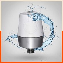 Bathla QuaSoft 3499 Shower & Tap Filter – Reduces Hair Fall and Protects Skin Against Hardwater (Silver, White)