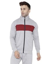 Chkokko Men Winter Wear Zipper Stylish Jacket Blackdarkgrey 3Xl