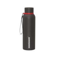 SignoraWare Parkour Vacuum ISI Certified Stainless Steel Bottle With Hanging Strip | Airtight & Leakproof | Easy To Clean | Lightweight | Ideal for School, Office, Gym Or Outdoors (700ml | Black)