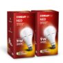 Eveready 9W Emergency Inverter Led Bulb, Cool Day Light (6500K), Rechargeable Bulb With 3 Hours Backup, Ideal For Powercuts, Energy Efficient, B22 Base, Pack Of 2