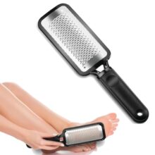 Temperia Leg, Heel & Foot Scrubber for Dead Skin – Very Sharp & Big (11 * 3 inch) – Pedicure & Feet Scrub Tools, Foot Scraper Cleaner & Filer, Callus Remover For Cracked Heels (Metal)