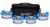 Signora Ware 350Ml+350Ml+350Ml+350Ml All Steel Double Decker Bright Lunch Box with Bag, Food Grade BPA Free, Leak Proof Air Tight Stainless Steel Containers, Compact Sleek Tiffin Box (Set 4 Blue)