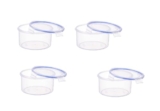 Aristo Lock & Fresh 110 Plastic Storage Container Set of 4-1300 ML,Transparent Clear, LARGE