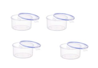 Aristo Lock & Fresh 110 Plastic Storage Container Set of 4-1300 ML,Transparent Clear, LARGE
