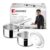 Bergner Tripro Triply 3 Pcs Stainless Steel Cookware Happy Set – Tope with Lid 16cm (1.5L) and Teapan 14cm (1L), Even and Faster Heating, Healthy Cooking, Less Oil Use – Induction and Gas Stove Ready