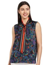 Tommy Hilfiger Women’s Plain Regular fit Top (A9AWW14010_Paisley Border 10)