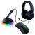 Razer Game On Bundle Gaming Combo with DeathAdder Essential Wired Mouse, Kraken X Lite Lightweight Gaming Headset, Mouse Bungee V3 Chroma, 6400 DPI Optical Sensor, 40mm Drivers, Black – NASA Packaging