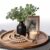ELTNEGSA Round Acacia Wood Tray – Decorative Tray for Kitchen, Dining Room, Coffee Table & Home Decor