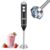 INALSA TurboBlend 450 Hand Blender | 450W Powerful Motor | 2 Speed Control | Stainless Steel Detachable Stem & Blades | Silent Operation | BPA Free | Black/Silver | 1 Year Warranty