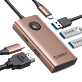 USB C Hub, ORICO 5-in-1 USB C Docking Station with 4K HDMI, 60W Power Delivery, USB 3.0 5 Gbps and 2 USB 2.0 Data Ports USB C Dock for MacBook Air, MacBook Pro, XPS, and More