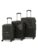 Teakwood Set of 3 8 Wheels Trolley Bag, Hard Cabin with Zipper Closure, Adjustable Push Button & Cross Side Strap, Number Lock System 360 Degree (Set of 3, Black)