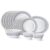 Larah By Borosil Ocean Fluted Series Opalware Dinner Set | 21 Pieces For Family Of 6 | Microwave & Dishwasher Safe | Bone-Ash Free | Crockery Set For Dining & Gifting | Plates & Bowls | White