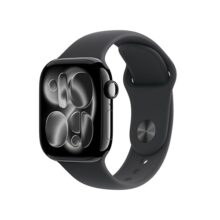Apple Watch Series 11 GPS 42mm Jet Black Aluminium Case with Black Sport Band – S/M