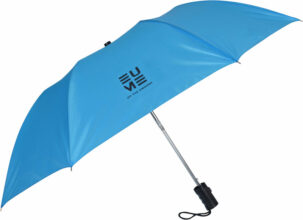 EUME Leatrix 21 Inch 2 Fold Auto-Open Umbrella(Blue, Black)