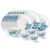 Larah by Borosil Pansy Fluted Series Opalware Dinner Set | 27 Pieces for Family of 6 | Microwave & Dishwasher Safe | Bone-Ash Free | Crockery Set for Dining & Gifting | Plates & Bowls | White
