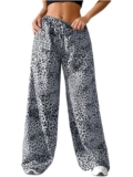LOUIS LUXE Womens Palazzo || Reguler Fit Palazzo for Women (TROUSER-05_LEOPARDGREY