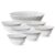 Larah By Borosil Classic Fluted Series Opalware 7 Pcs Pudding Set | Microwave & Dishwasher Safe | Bone-Ash Free | Crockery Set For Dining & Gifting | Bowls Set | White