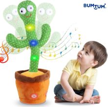 Bumtum Dancing Cactus Talking Plush Toy With Singing & Recording Function(Green)